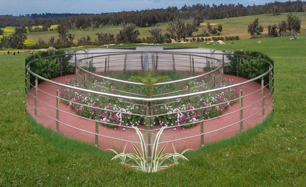 Garden SS Baluster Round Railing 