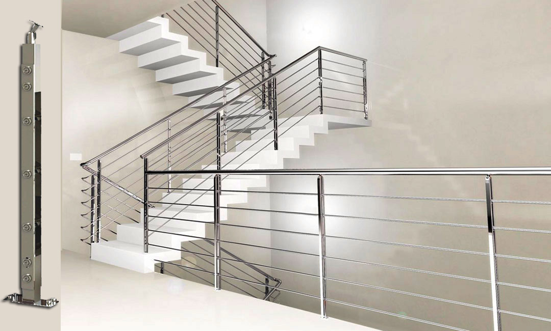 STEEL PLUS Designer SS Balustrade Horizontal SS Stair Railings