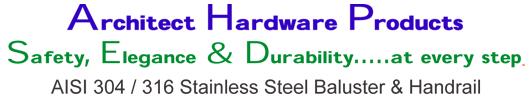Architech Hardwar SS Modular Stair Raillin Piller Balustrade Handrail Fittings designer Products Manufacturers