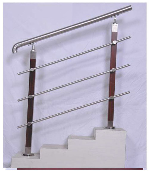 SS Wood Balustrade House SS Stair Railing
