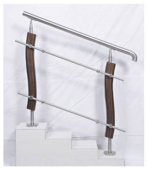 SS Wood Balustrade SS Stair Railing